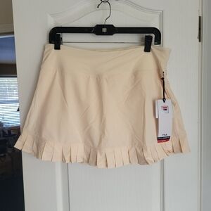 Fila Beige Pleated Tennis Skort. NWT size Large.